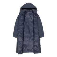 CMP Wintermantel Coat Fix Hood (Glanzeffekt, wattiert, warm) dunkelblau Damen